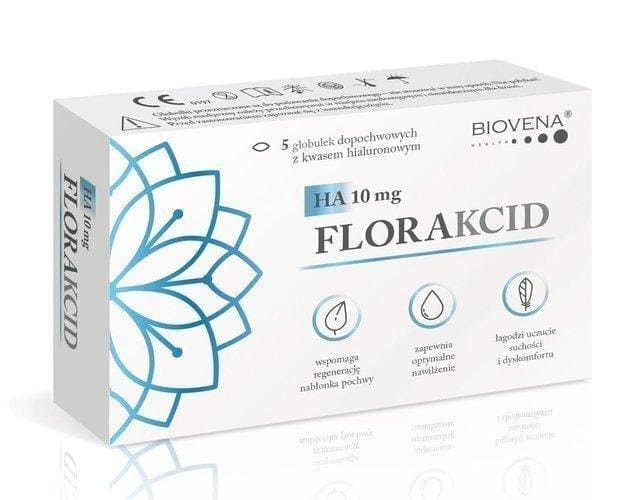 Florakcid HA 10mg x 5 hyaluronic acid vaginal globules UK