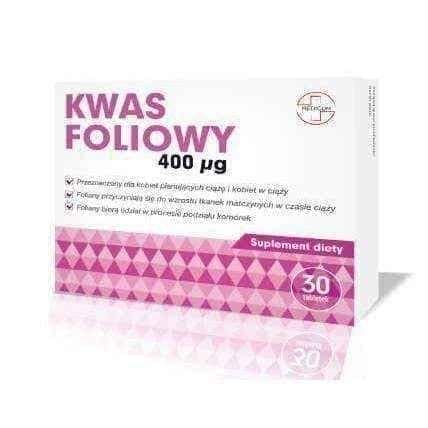 Folic Acid 400μg x 30 tablets UK