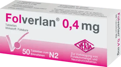 Folic acid deficiency, FOLVERLAN 0.4 mg tablets UK