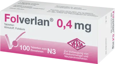 Folic acid deficiency, FOLVERLAN 0.4 mg tablets UK