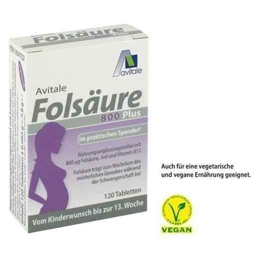 FOLIC ACID (FOLSÄURE) 800 Plus B12 + Iodine tablets 120 pcs UK
