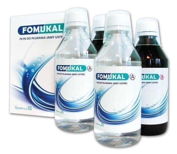 Fomukal Mouthwash x 2 bottles A 225ml + 2 bottles B 225ml UK