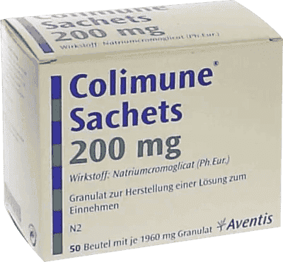 Food allergies, food allergy, Sodium cromoglicate, COLIMUNE S 200 UK