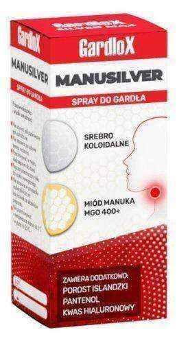 Gardlox Manusilver throat spray 30ml UK