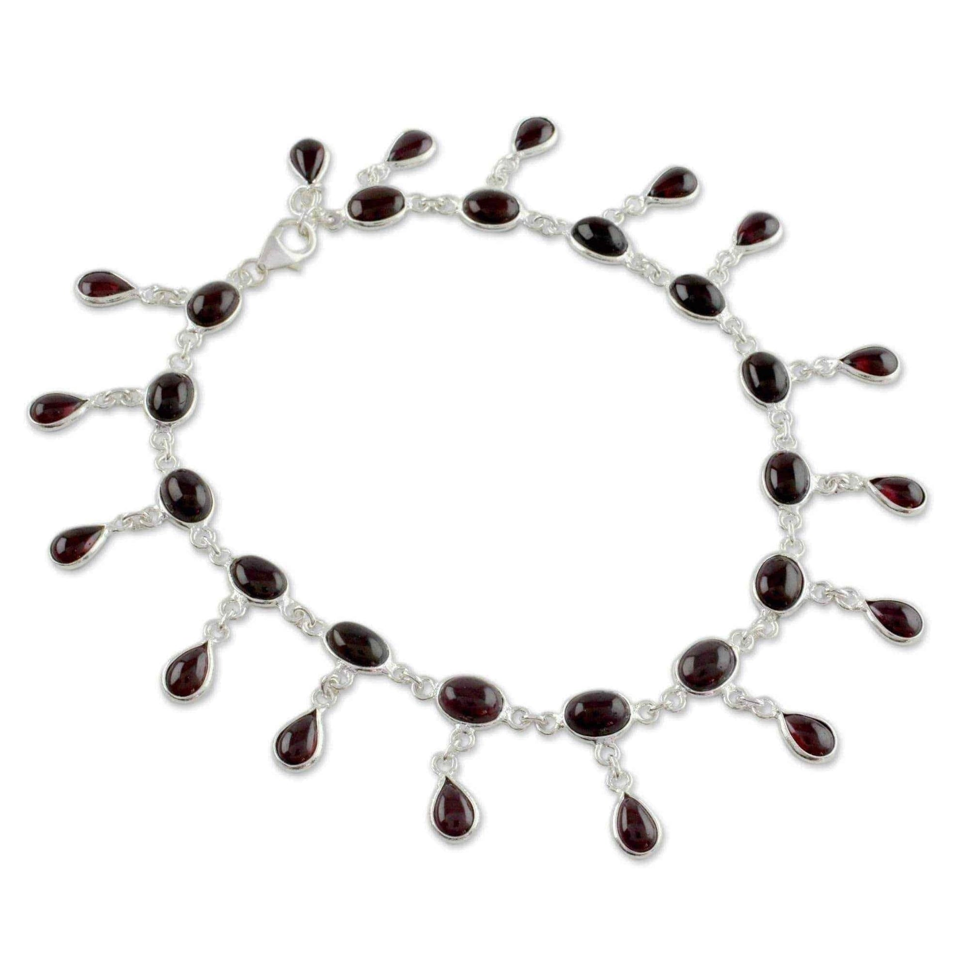 Garnet anklet UK