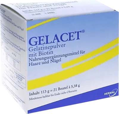 GELACET gelatine powder with biotin in a sachet UK