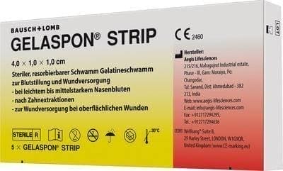 GELASPON hemostasis, wound care Strips 4x1x1 cm UK