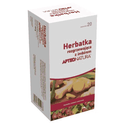 Ginger tea APTEO warming tea with ginger x 20 sachets UK