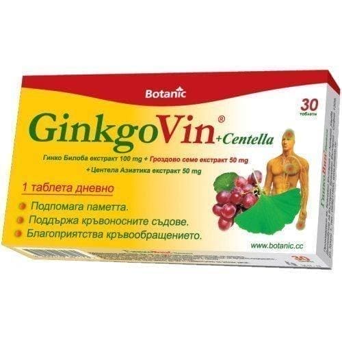 GINKGOVIN + CENTELLA 30 tablets UK