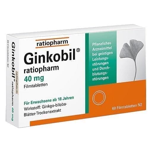 GINKOBIL ratiopharm 40 mg, short term memory loss, memory loss UK