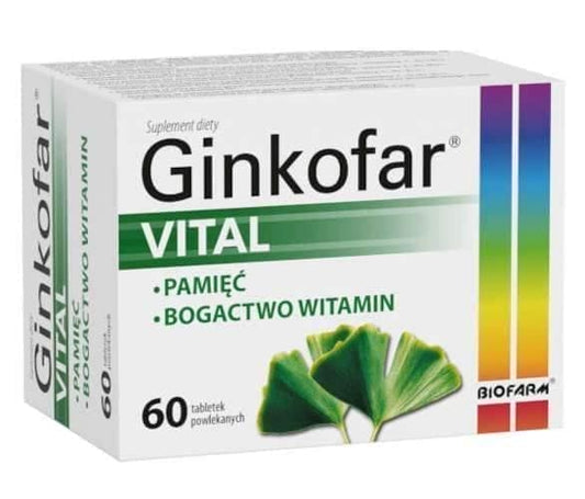 Ginkofar Vital x 60 brain memory tablets UK