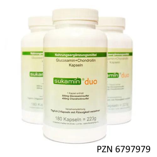 Glucosamine sulfate, chondroitin sulfate, SUKAMIN duo UK