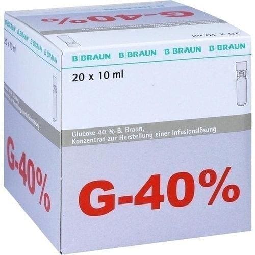 GLUCOSE 40% B.Braun Mini Plasco, blood glucose concentration UK