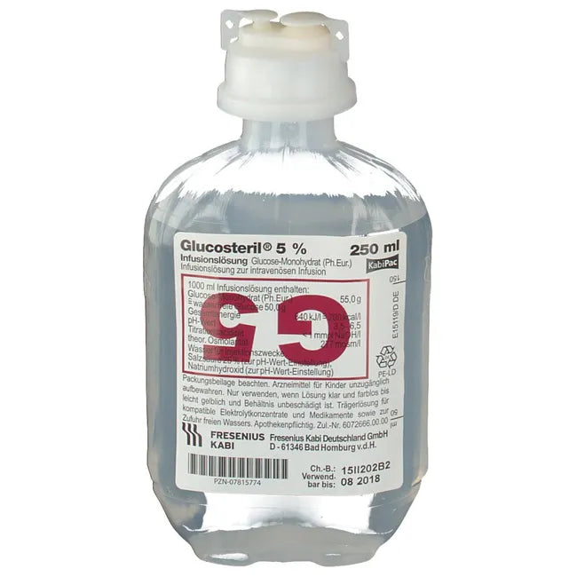GLUCOSTERIL 5% plastic bottle infusion solution
