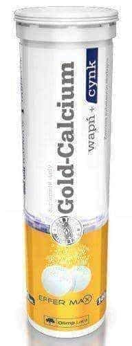 Gold-Calcium Calcium + Zinc x 20 effervescent tablets UK