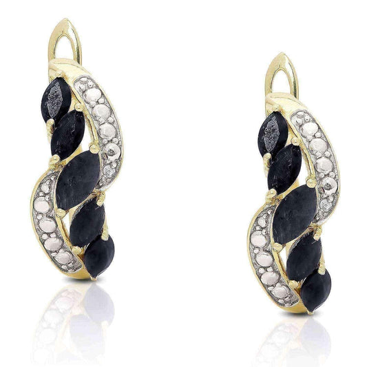 Gold over Diamond Accent Earrings UK