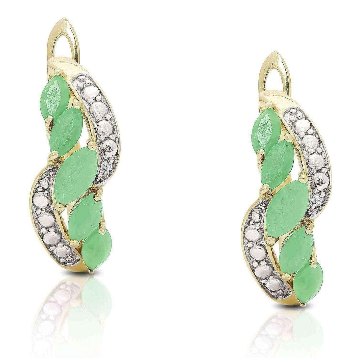 Gold over Diamond Accent Earrings UK