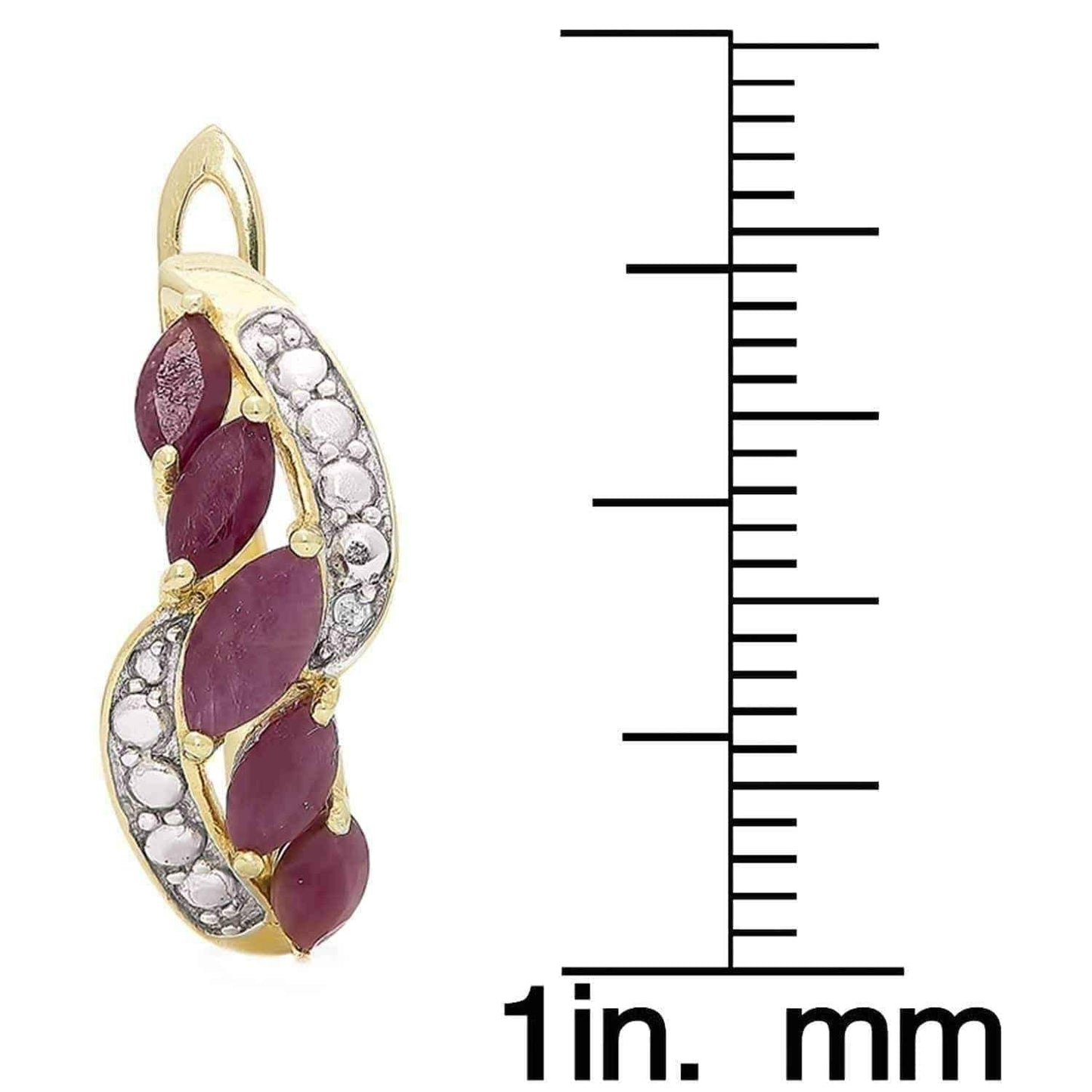 Gold over Diamond Accent Earrings UK