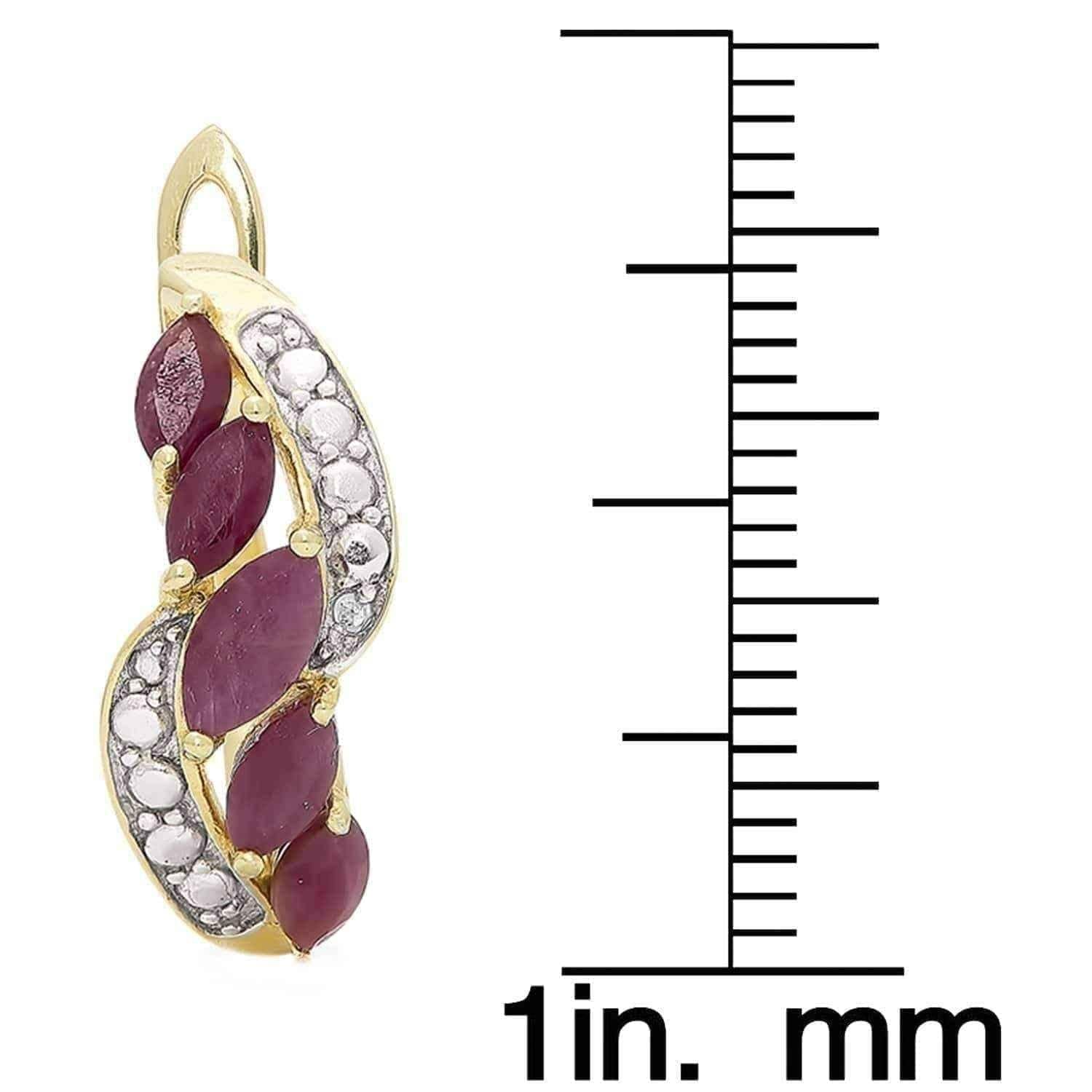 Gold over Diamond Accent Earrings UK