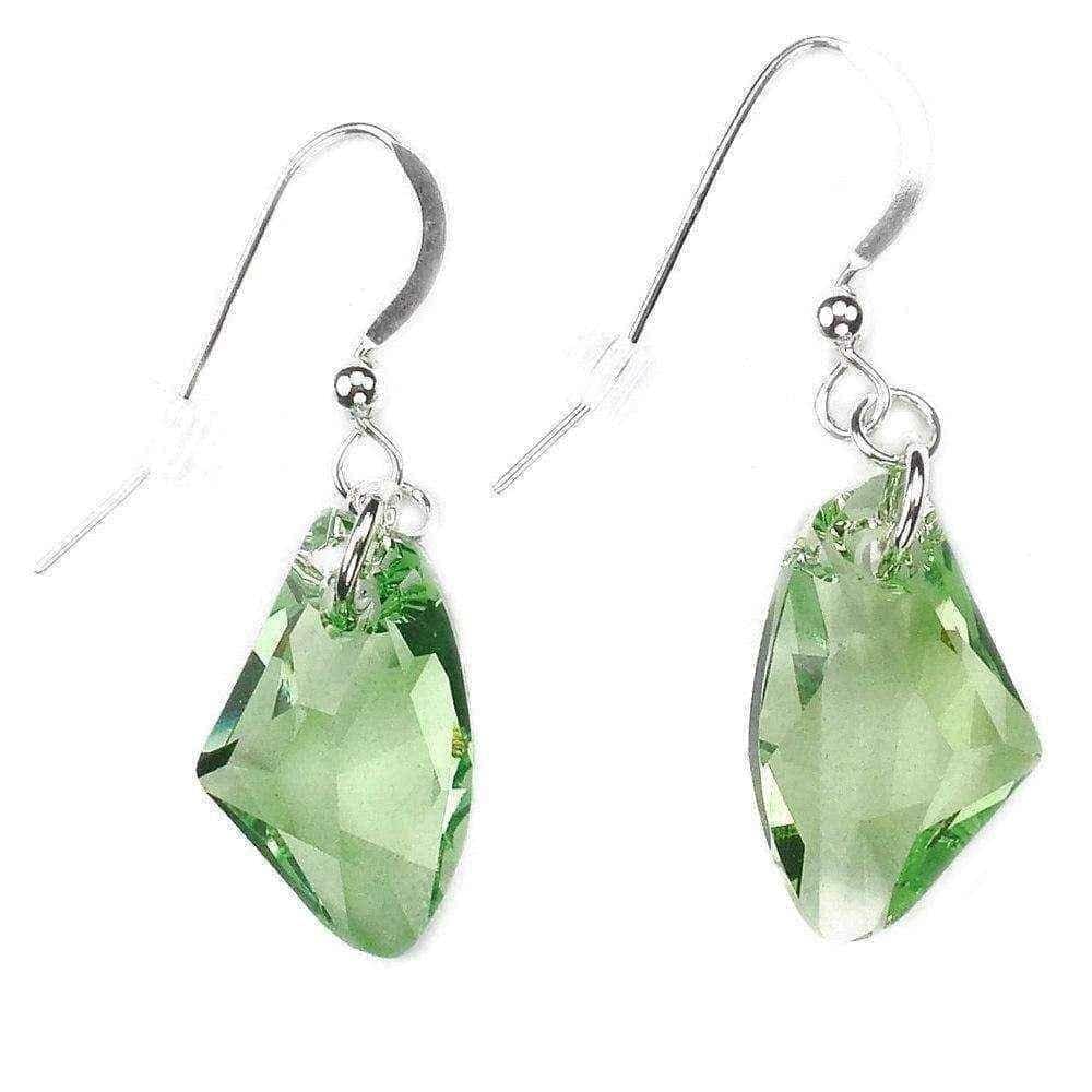 Green Galactic Sterling Silver Earrings UK