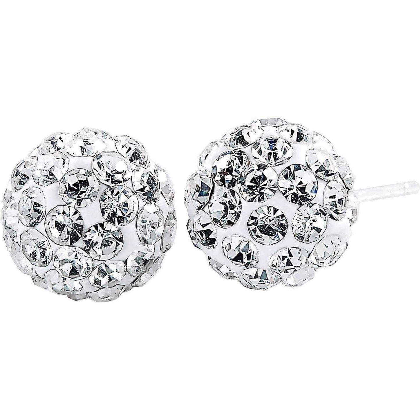 Hakbaho Jewelry Women's Austrian Cubic Zircon Sterling Silver Stud Earrings (4 Pair) UK