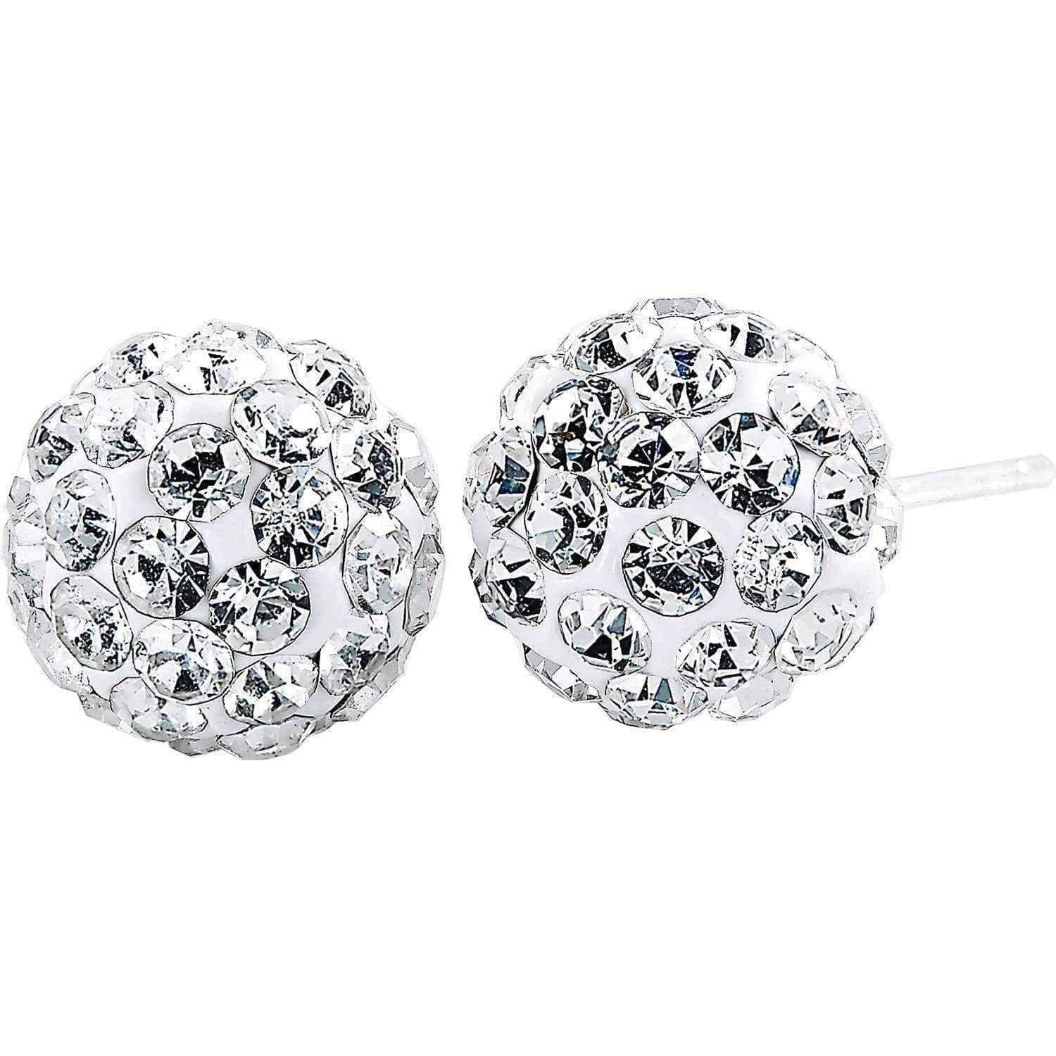 Hakbaho Jewelry Women's Austrian Cubic Zircon Sterling Silver Stud Earrings (4 Pair) UK