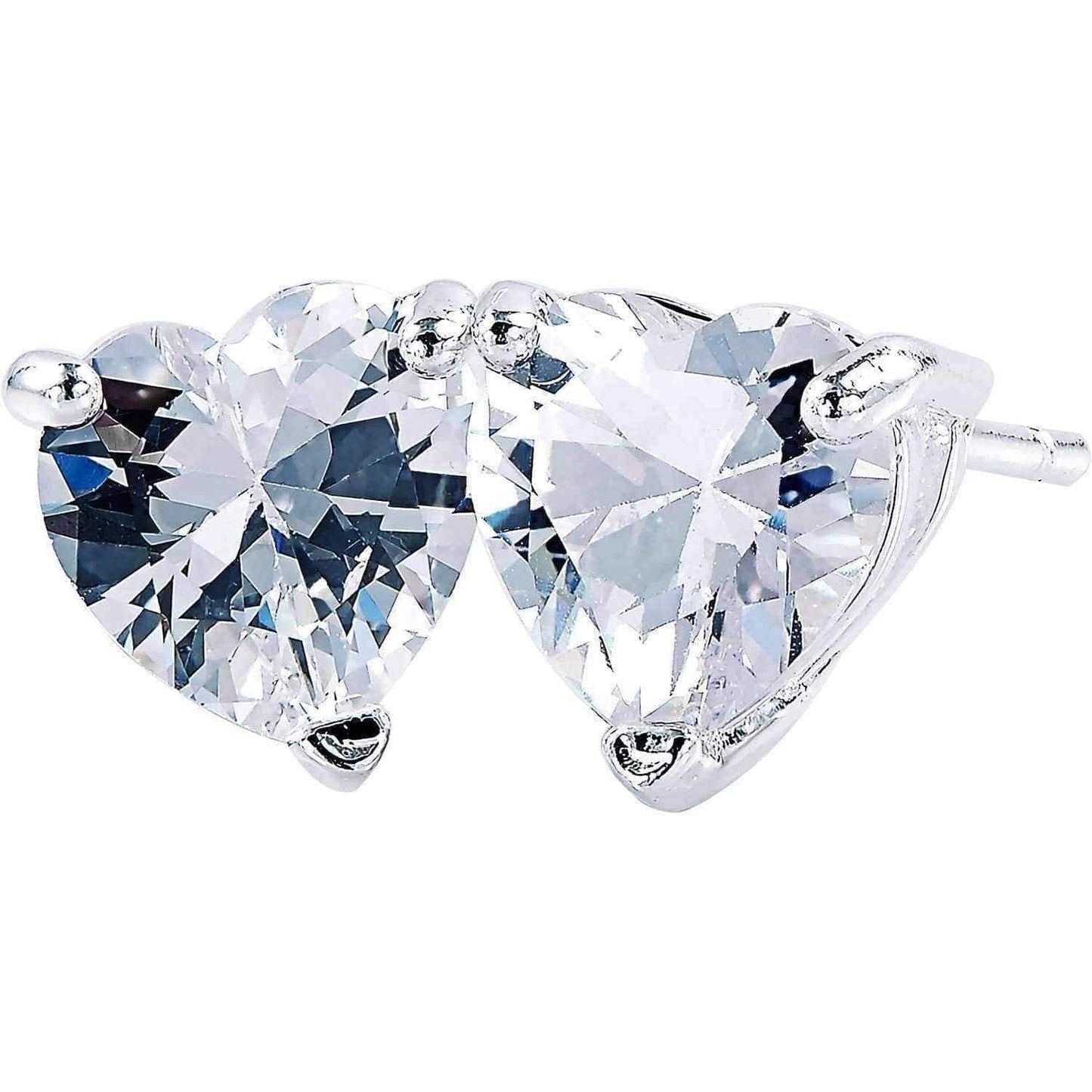 Hakbaho Jewelry Women's Austrian Cubic Zircon Sterling Silver Stud Earrings (4 Pair) UK