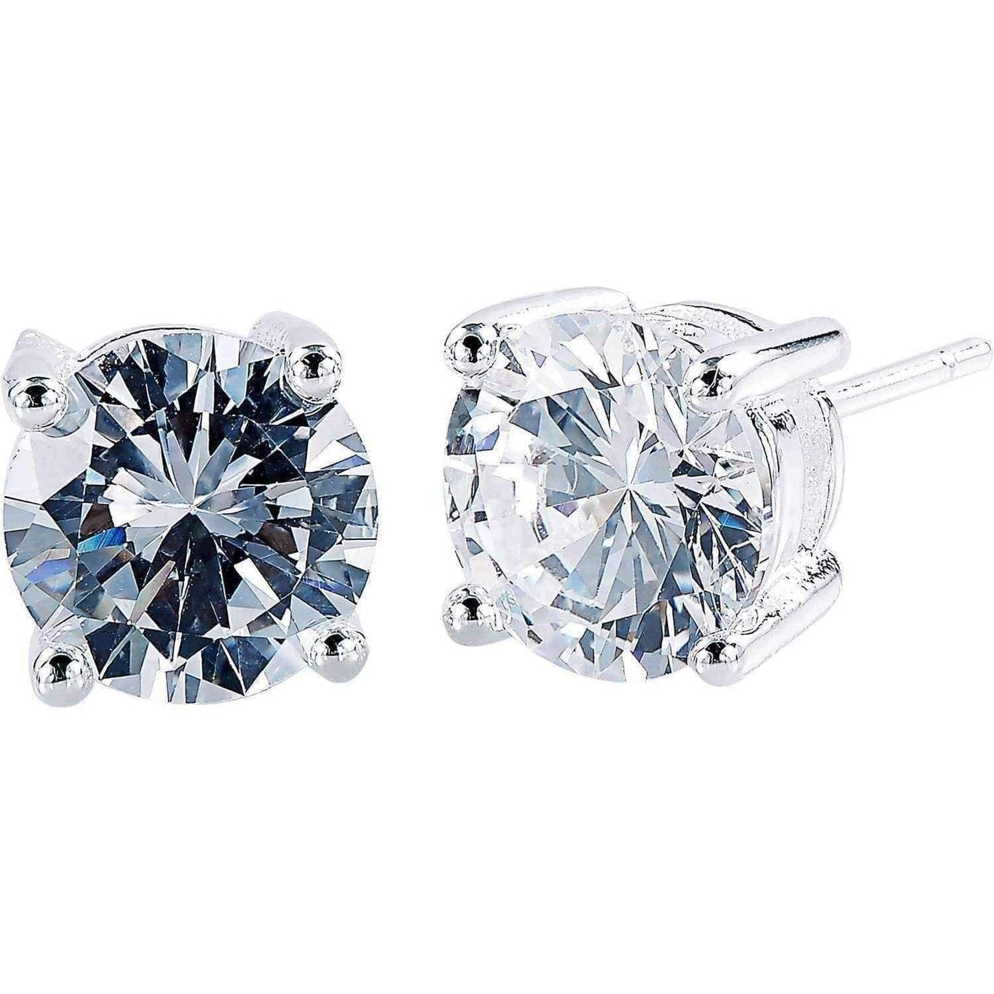 Hakbaho Jewelry Women's Austrian Cubic Zircon Sterling Silver Stud Earrings (4 Pair) UK