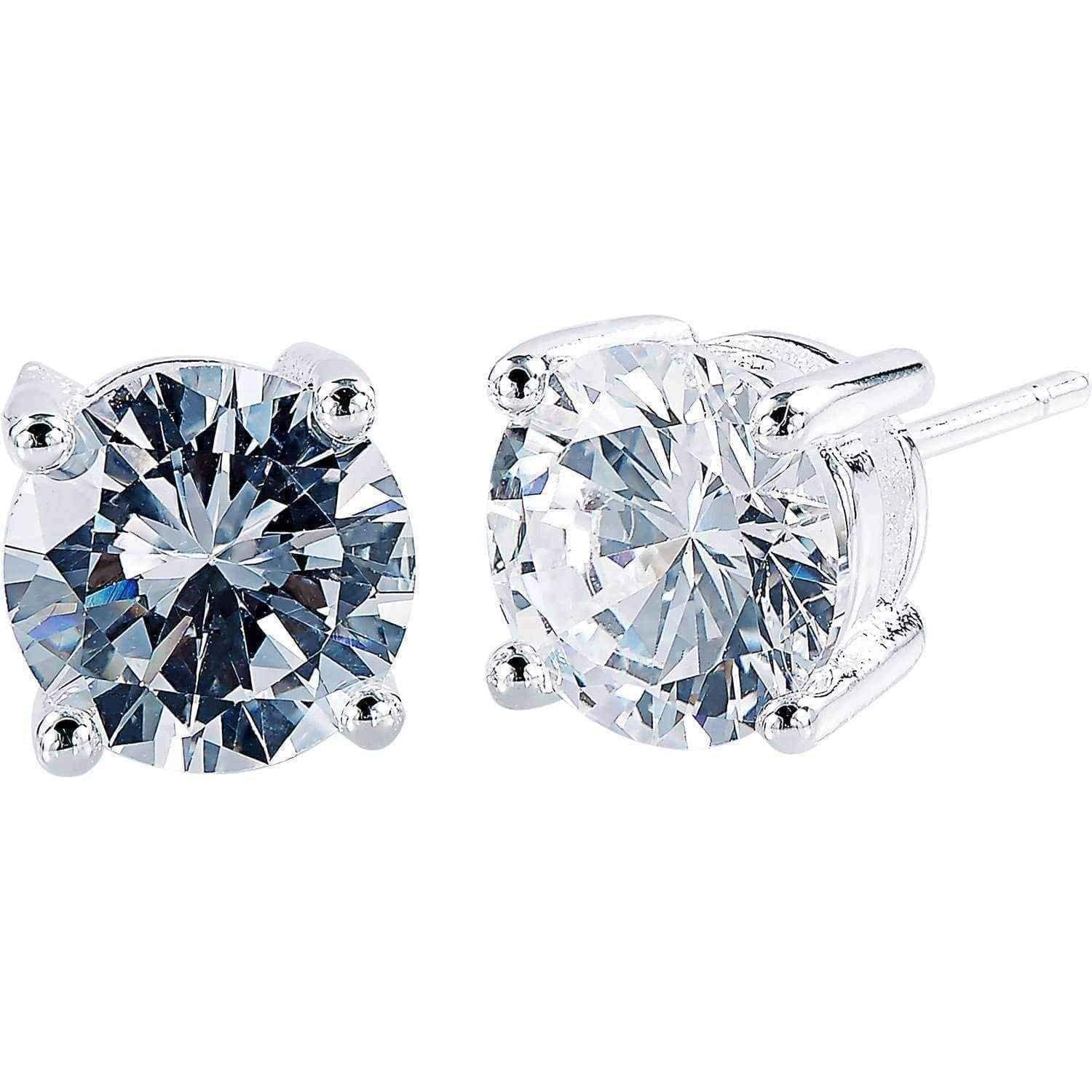 Hakbaho Jewelry Women's Austrian Cubic Zircon Sterling Silver Stud Earrings (4 Pair) UK
