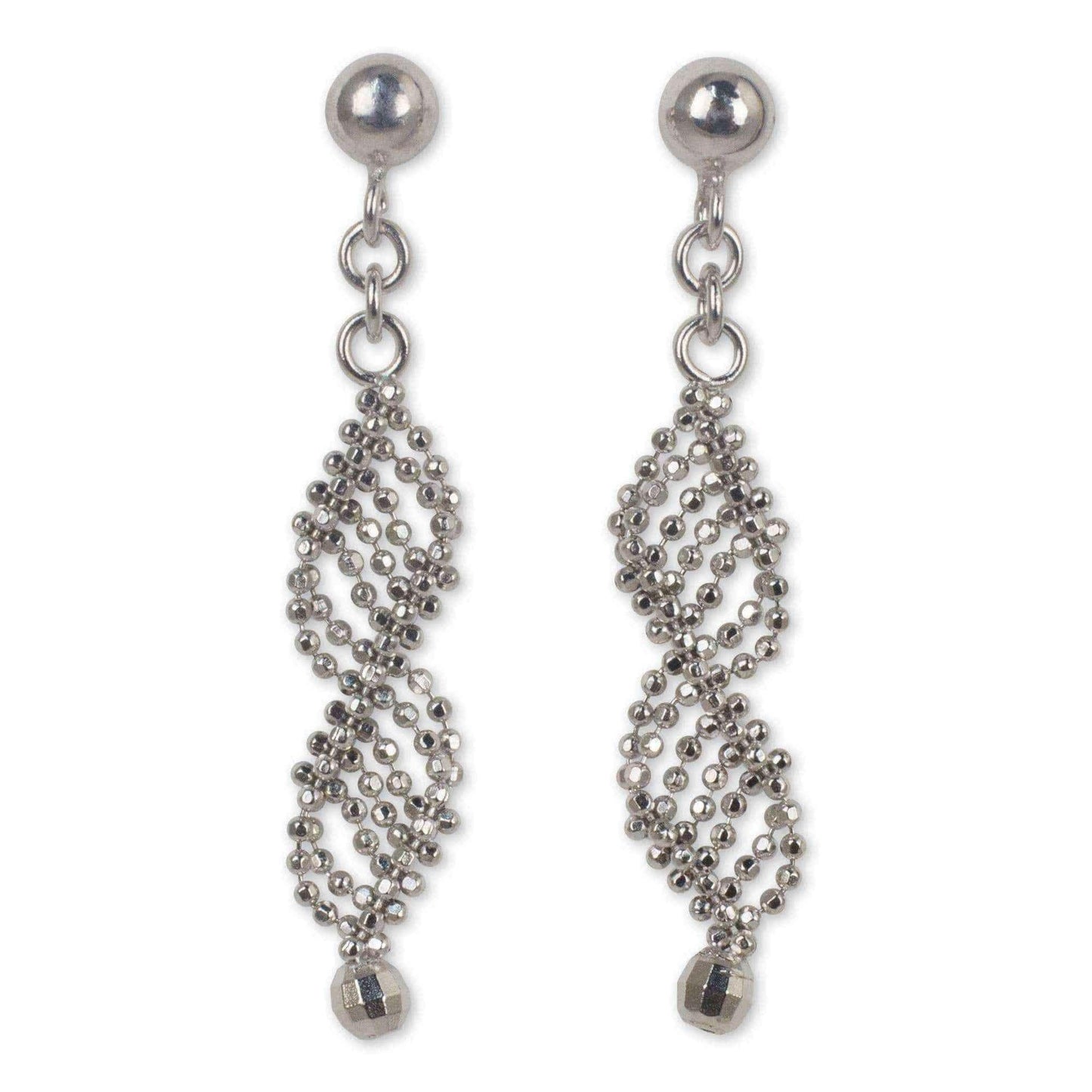 Handcrafted Sterling Silver 'Infinite Grace' Earrings (Thailand) UK