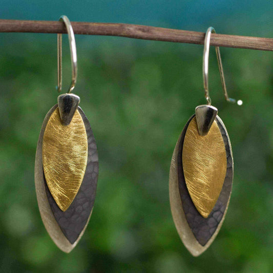 Handcrafted Sterling Silver 'Turning Leaves' Earrings (Mexico) UK