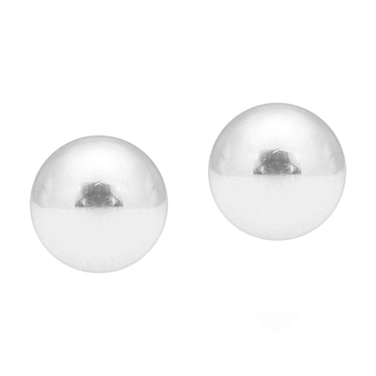 Handmade 10mm Half Ball Dome .925 Sterling Silver Post Earrings (Thailand) UK