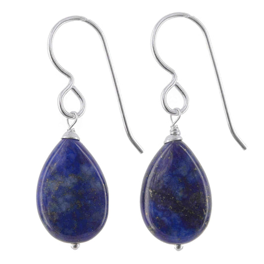 Handmade Earrings - Sterling Silver Lapis Lazuli (Sri Lanka) UK