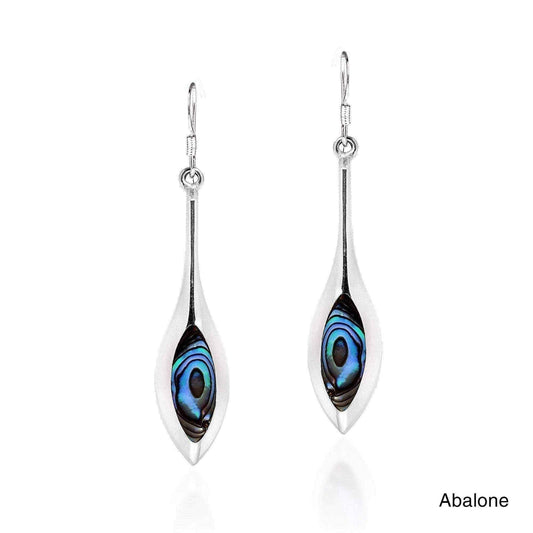 Handmade Modern Long Icicle Stone Sterling Silver Dangle Earrings (Thailand) UK