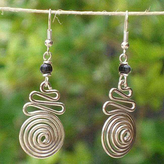 Handmade Ribbon Candy Electroplated Earrings (Kenya) UK