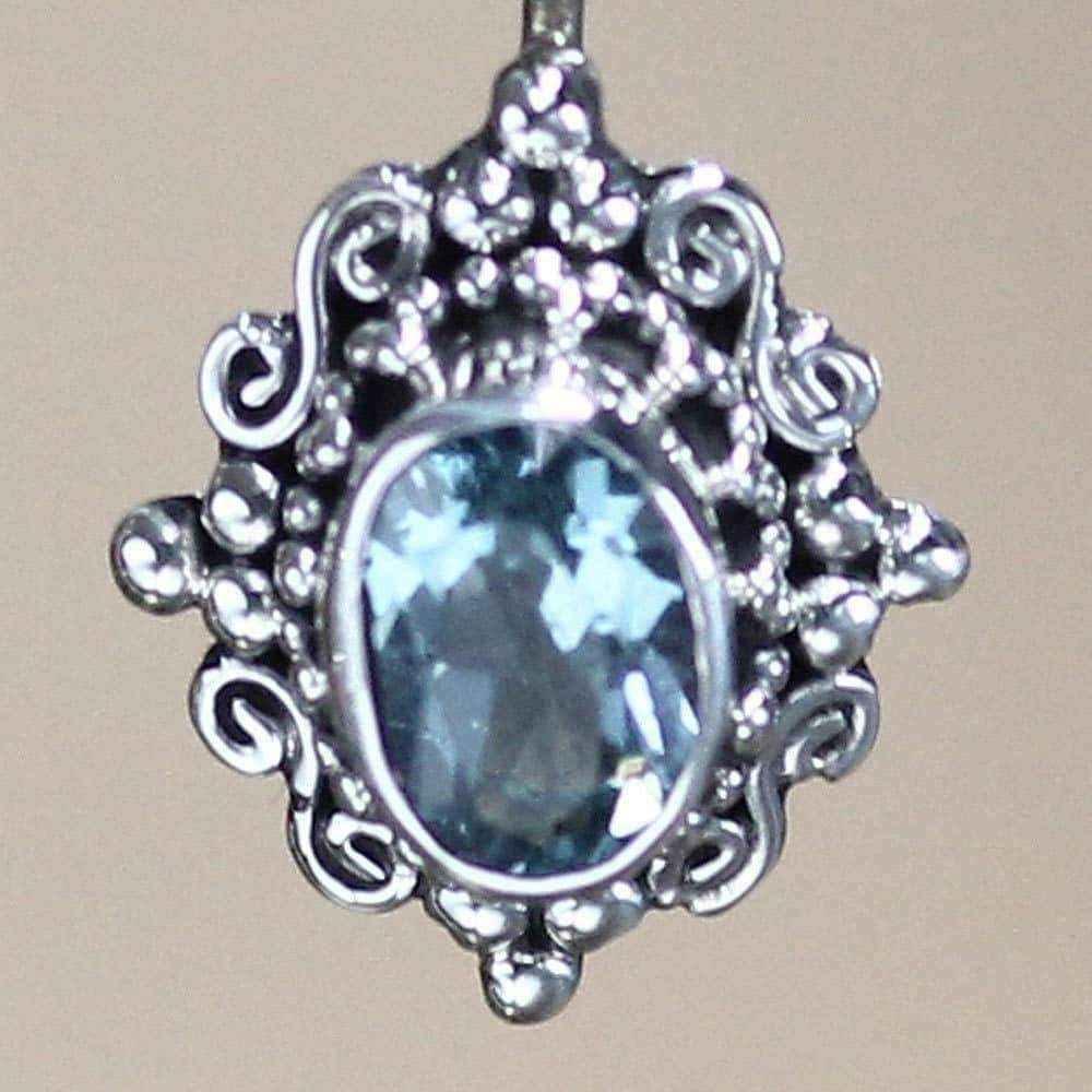 Handmade Sterling Silver 'Balinese Elegance' Topaz Earrings (Indonesia) UK