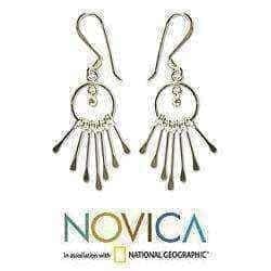 Handmade Sterling Silver 'Catch The King's Eye' Chandelier Earrings (Thailand) UK