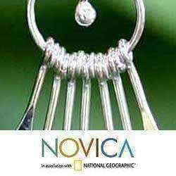 Handmade Sterling Silver 'Catch The King's Eye' Chandelier Earrings (Thailand) UK