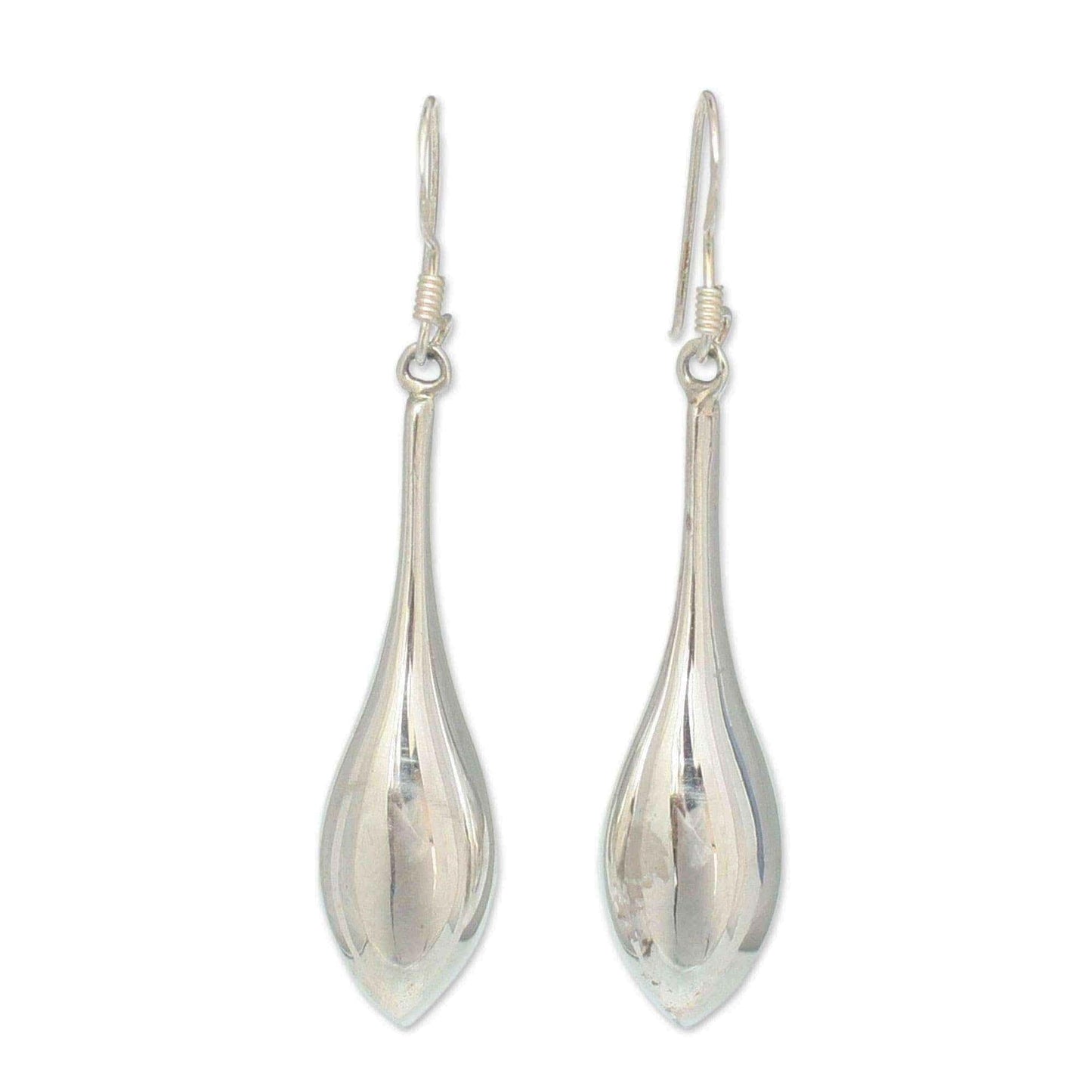 Handmade Sterling Silver Dewdrops Drop Dangling Style Earrings (Thailand) UK
