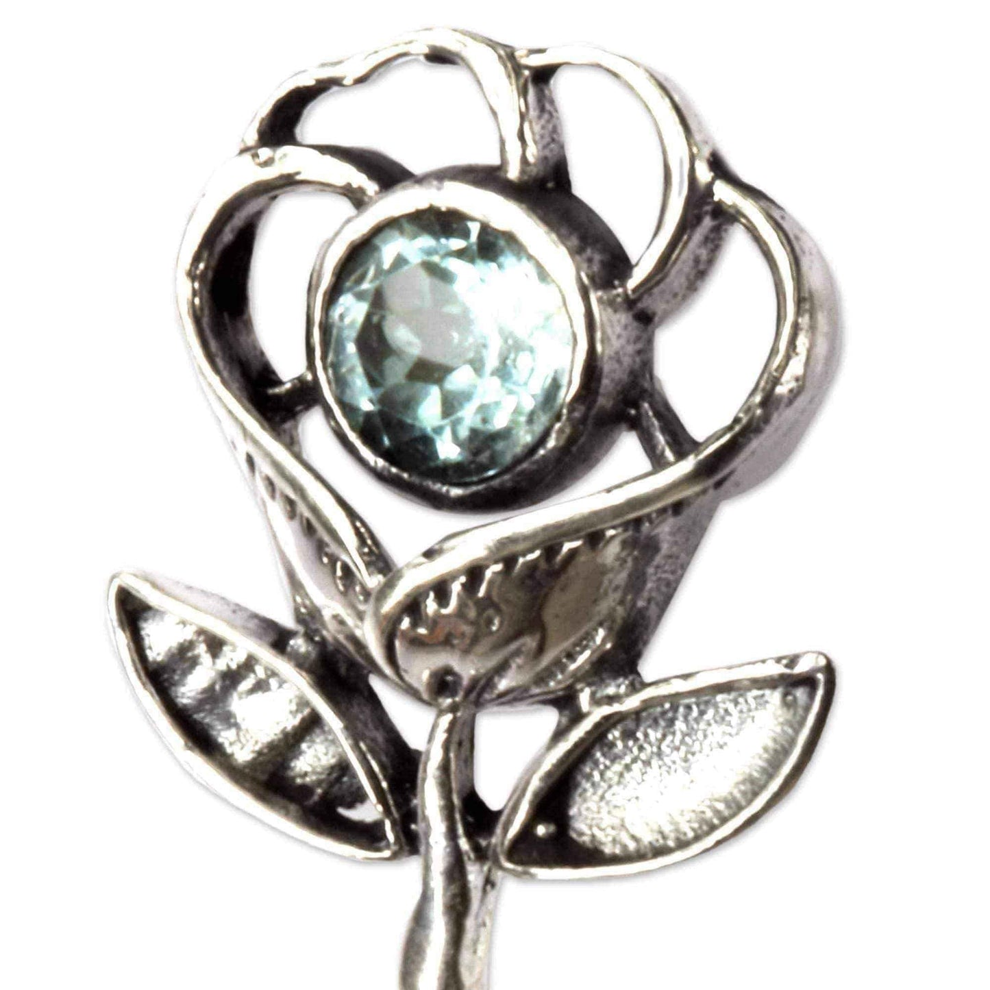 Handmade Sterling Silver 'Eternal Rose' Topaz Earrings (Indonesia) UK