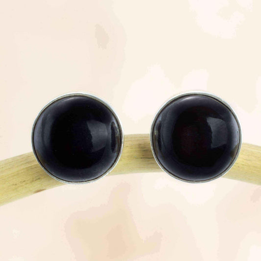 Handmade Sterling Silver 'Harmonious Peace' Jade Earrings (Guatemala) UK