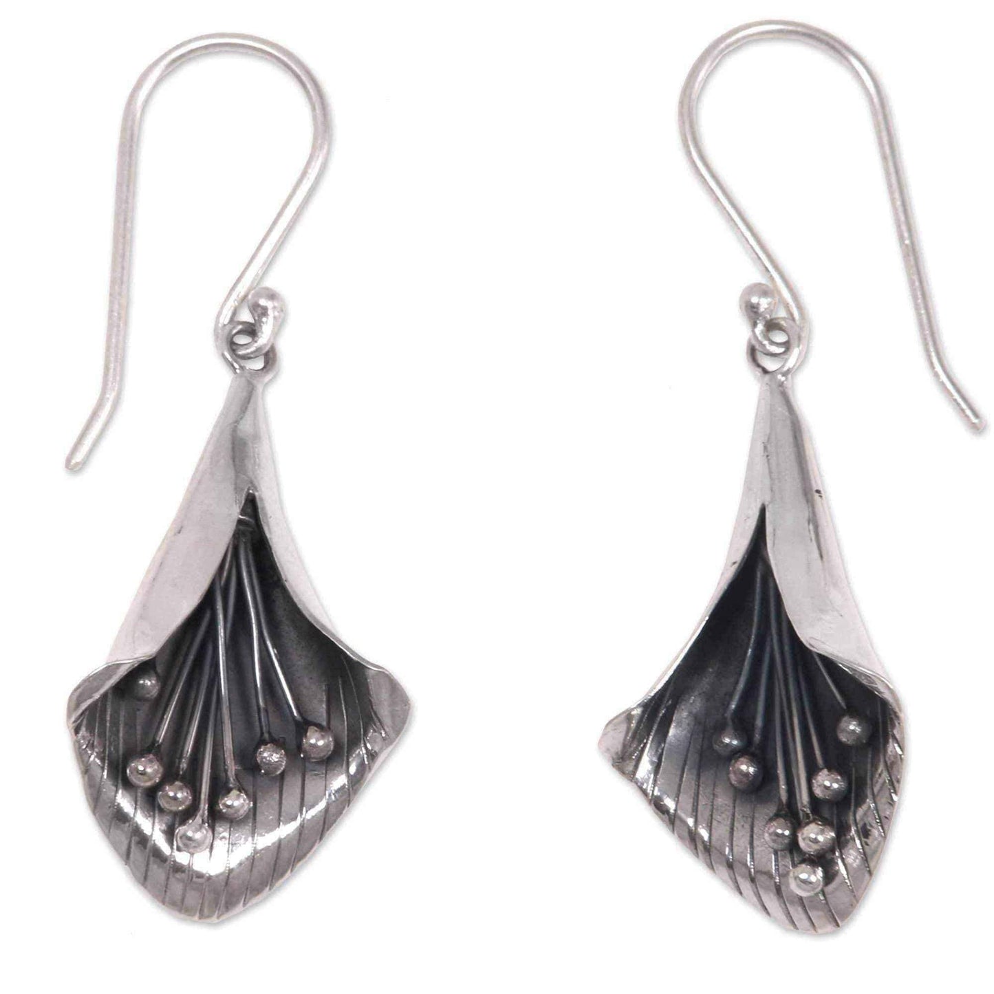 Handmade Sterling Silver 'Nature's Trumpet' Earrings (Indonesia) UK