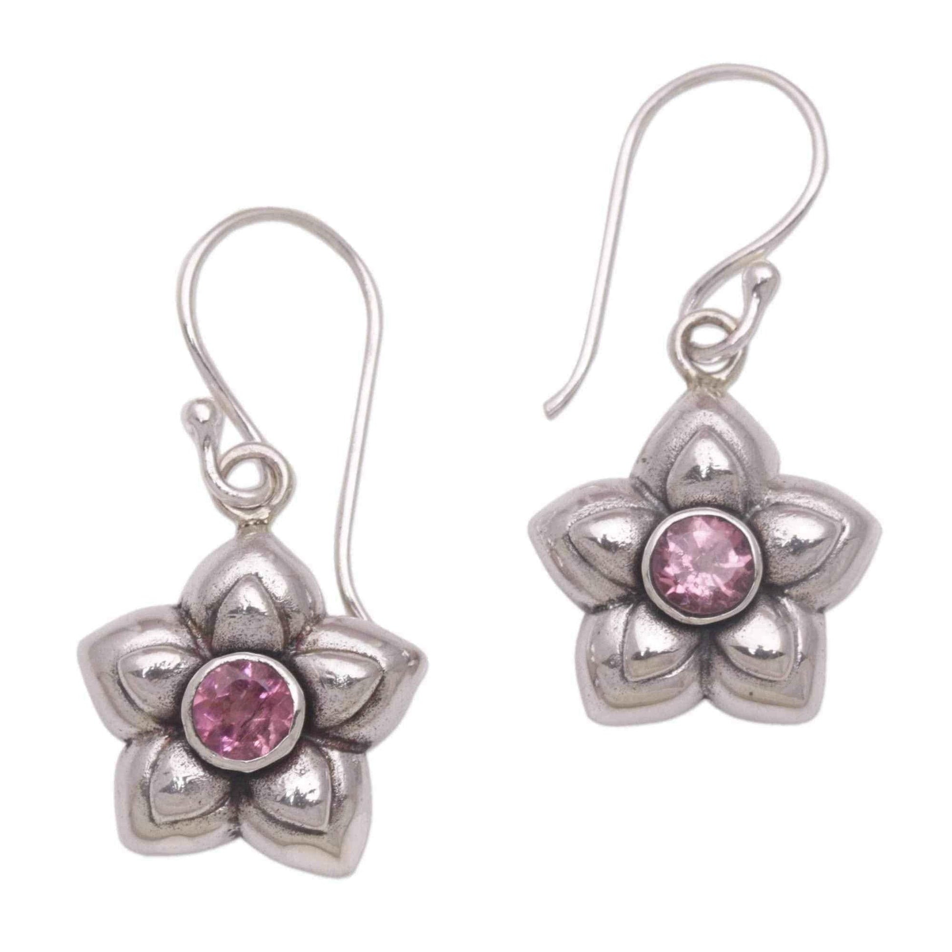 Handmade Sterling Silver 'October Marigold' Tourmaline Earrings (Indonesia) UK