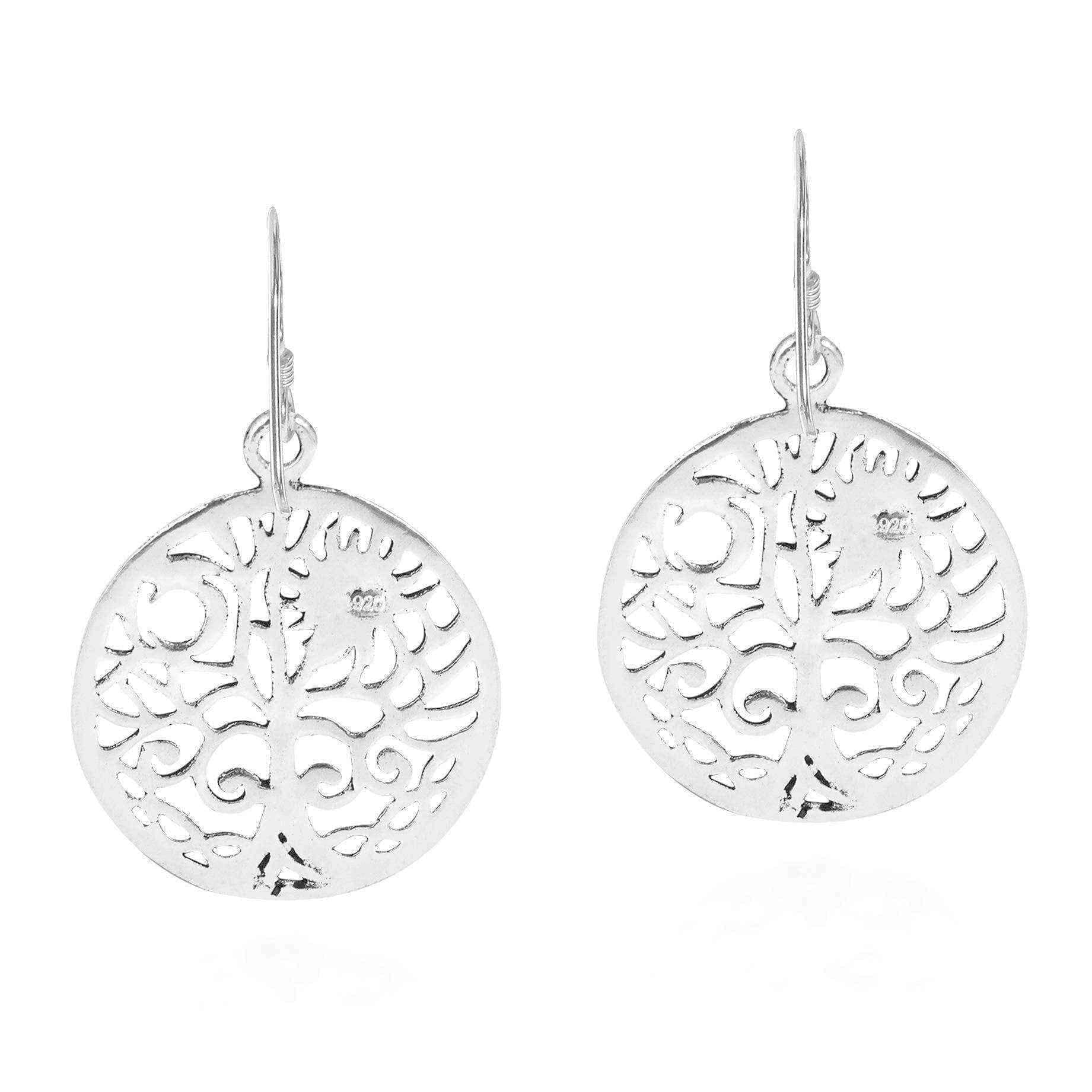 Handmade Sunshine and Moon Celtic Tree of Life .925 Silver Earrings (Thailand) UK