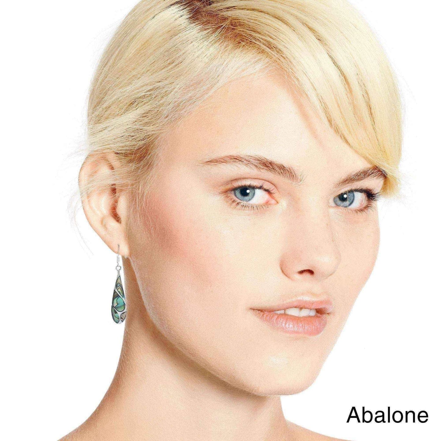 Handmade Vintage Streak Stone Teardrop Sterling Silver Earrings (Thailand) UK