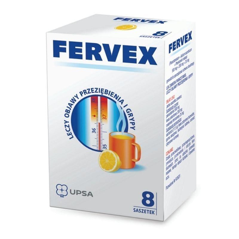 headache, fever, nasopharyngitis, Fervex 8 sachets lemon UK