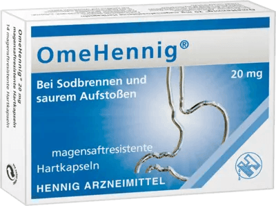 Heartburn, acid reflux, Omeprazole, OMEHENNIG 20 mg UK