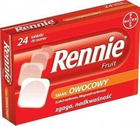 Heartburn, feeling of fullness, nausea, belching, indigestion, flatulence, RENNIE Fruit UK