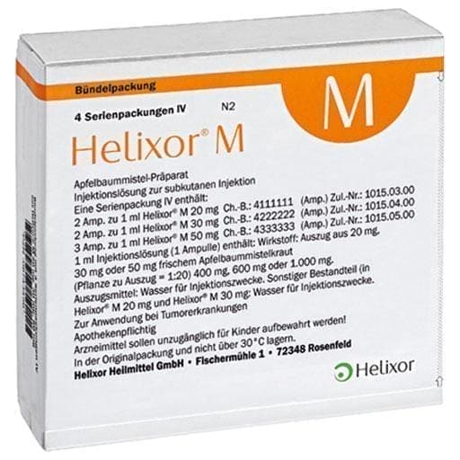 HELIXOR M series pack IV Malignant, benign tumor, ampoules UK