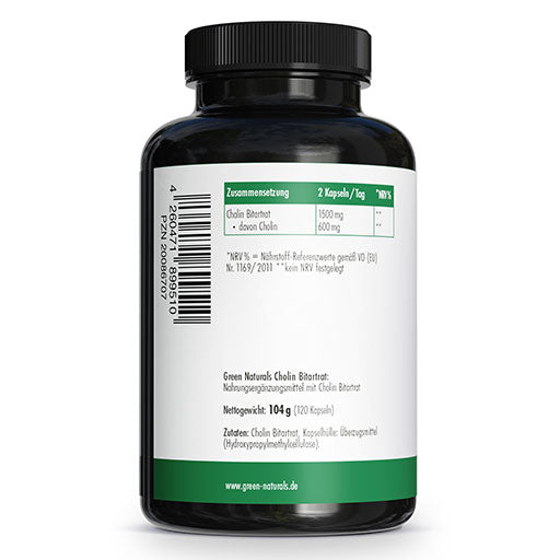 helps prevent fat accumulation (fatty liver) Choline 600mg high dose vegan